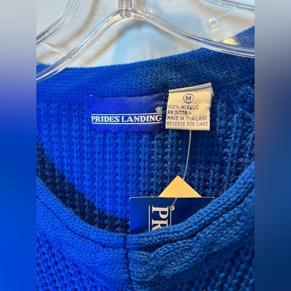 Vintage Bradlees royal blue sweater with tags size M Prides Landing - Picture 2 of 8